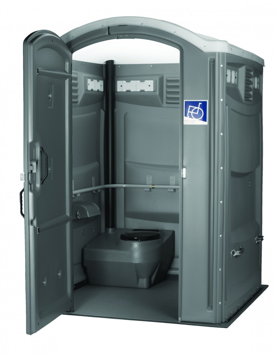 Wheelchair accessible porta-potty